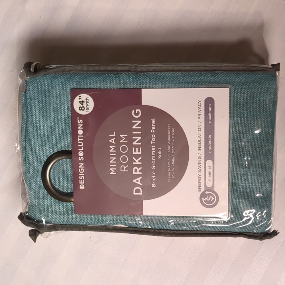 One grommet top panel 50 x 84 blue-green